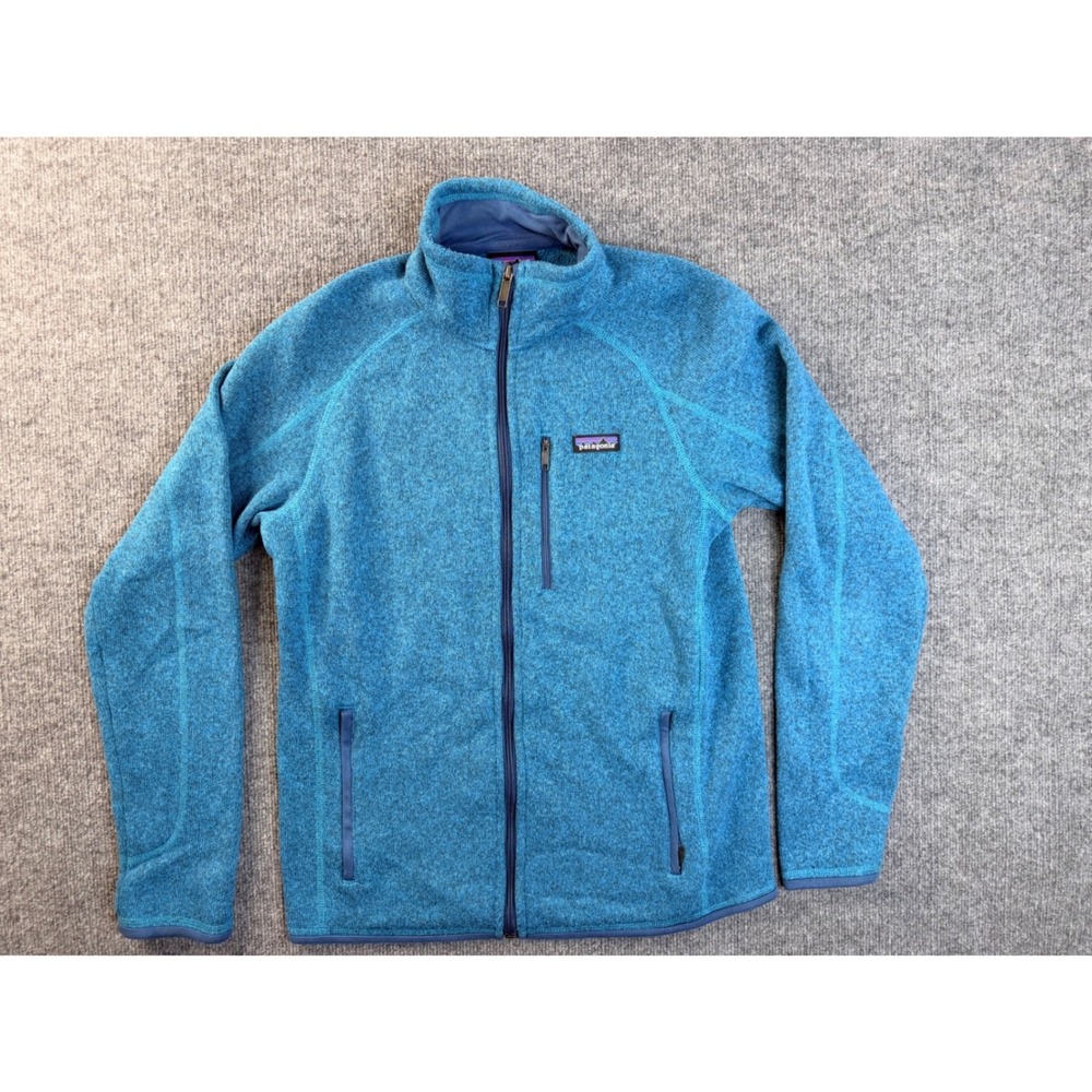 Patagonia Better Sweater Full Zip Jacket Mens Medium Blue Fleece Knit Pullover